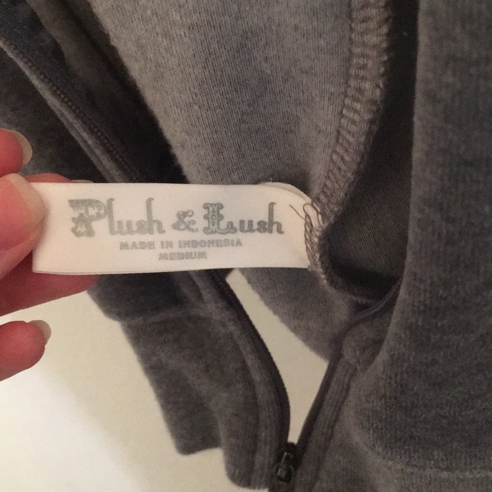 Gray Velour Track Jacket - Picture 4 of 4